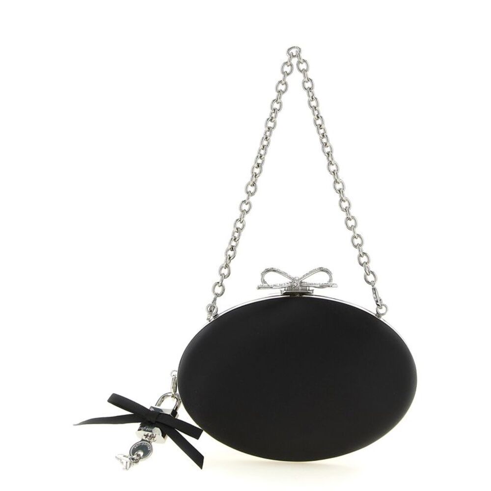 Self-Portrait Black Polyester Clutch Women's Bag